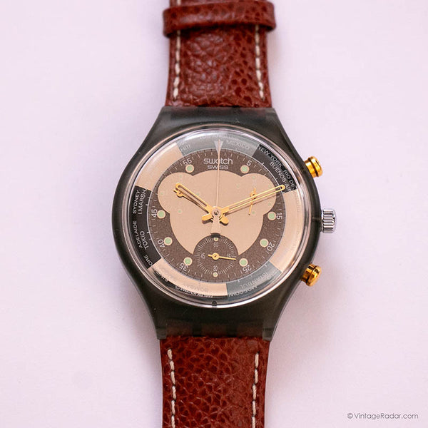 1993 Swatch Jet lag SCM102 reloj | 90 coleccionable Swatch Chrono