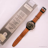 Swatch Chrono ساعة عدد SCB113 | التسعينيات أسود Chronograph Swatch