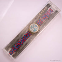 Vintage 1993 Swatch Chrono SCK100 Wild Card montre avec boîte