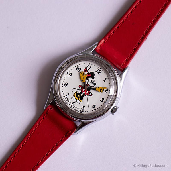 Lorus Minnie Mouse Quartz montre Pour elle Ancien Disney Montre