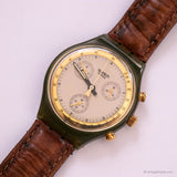 1991 Swatch ساعة جولد فينجر SCM100 | ساعة كرونو سويسرية بسيطة