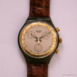 1991 Swatch ساعة جولد فينجر SCM100 | ساعة كرونو سويسرية بسيطة