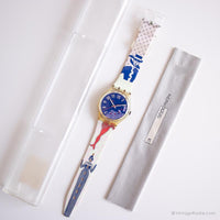 1992 Swatch GK147 Gruau montre | Boîte et papiers d'origine bleu Swatch
