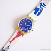 1992 Swatch GK147 GRUAU Watch | Original Box and Papers Blue Swatch