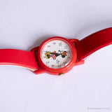 Rojo Lorus Minnie Mouse reloj para mujeres | Vintage de los 90 Lorus Cuarzo