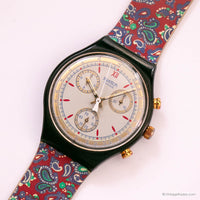 Swatch Chronograph Orologio premio SCB108 | Orologio crono colorato degli anni '90