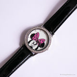 Vintage Minnie Mouse with Pink Bow Watch | 90s Disney Quartz Watch