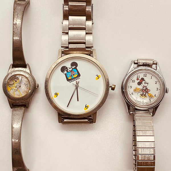 Lot of 3 Cute Disney Watches for Parts & Repair - NOT WORKING