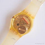 1990 Swatch GZ115 Golden Jelly Watch | RARO Swatch con scatole e documenti