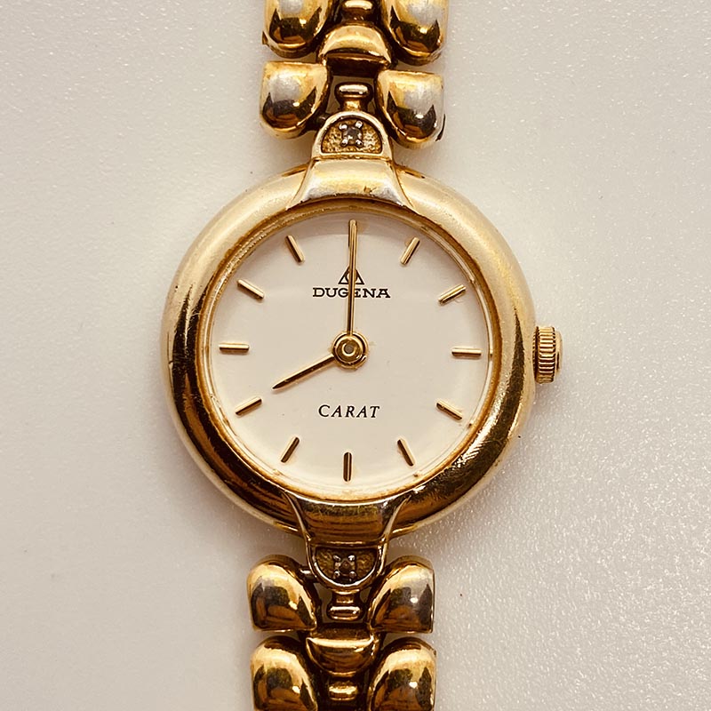 Dugena Orologio Da Polso Uomo Diver - Quarzo, Cassa In Acciaio Dorato 40 Mm, Vetro Minerale, Corona A Vite, Impermeabile 30 Bar, Cinturino Acciaio