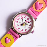 90er Jahre farbenfroh Minnie Mouse Uhr für Frauen | Jahrgang Disney Quarz Uhr