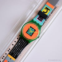 1989 Swatch GG104 Shibuya montre | RARE Swatch avec boîte et papiers