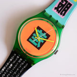 1989 Swatch GG104 Shibuya Watch | نادر Swatch مع الصندوق والأوراق