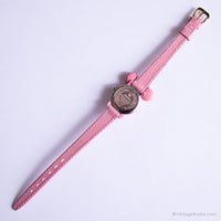 Rosa Minnie Mouse Geformte Frauen Uhr mit rosa Riemen | Jahrgang Uhr