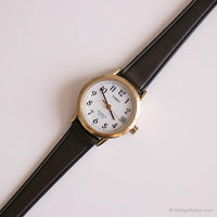Vintage Timex Indiglo Date Watch for Her | Round Dial Gold-tone Watch