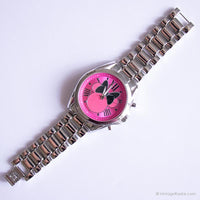 Vintage lujoso Minnie Mouse reloj con pulsera de acero inoxidable