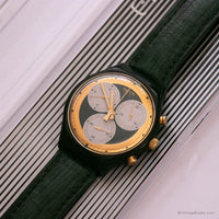 نادر تحصيل 1991 Swatch Chrono ساعة رولربال SCB107 مع صندوق