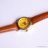 Pequeño clásico Winnie the Pooh Tono dorado reloj para ella