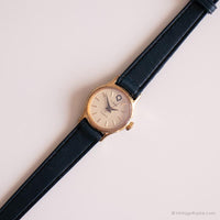 Vintage pequeño de pulsera por Timex | Tono de oro redondo reloj para ella