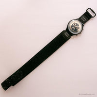 Jahrgang Swatch Chrono SCN102 Silver Star Uhr mit Sportgurt