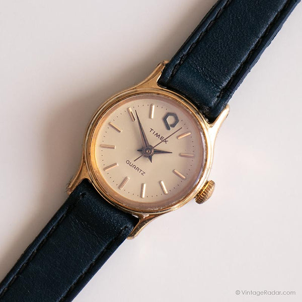 Vintage Tiny Wristwatch by Timex | Round Dial Gold-tone Watch for Her