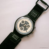 Vintage Swatch Chrono SCN102 SILVER STAR Watch with Sports Strap