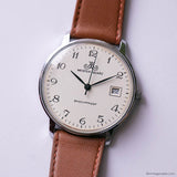 Vintage Silver-tone Meister Anker Quartz Watch for Men with White Dial