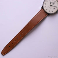 Vintage Silver-tone Meister Anker Quartz Watch for Men with White Dial