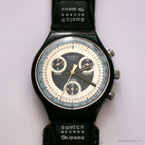 Vintage ▾ Swatch Chrono SCN102 Silver Star Watch con cinturino sportivo