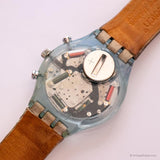 كلاسيكي Swatch Chrono ساعة فيوري SCN109 | التسعينيات السويسرية Chronograph يشاهد