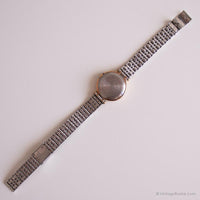 Vintage zweifarbig Timex Kleid Uhr | Edelstahlarmband Uhr