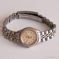 Vintage Two-tone Timex Data indiglo orologio | Orologio abito elegante da donna
