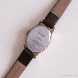 Óvalo vintage Timex reloj para mujeres | Cuarzo de cuero casual reloj