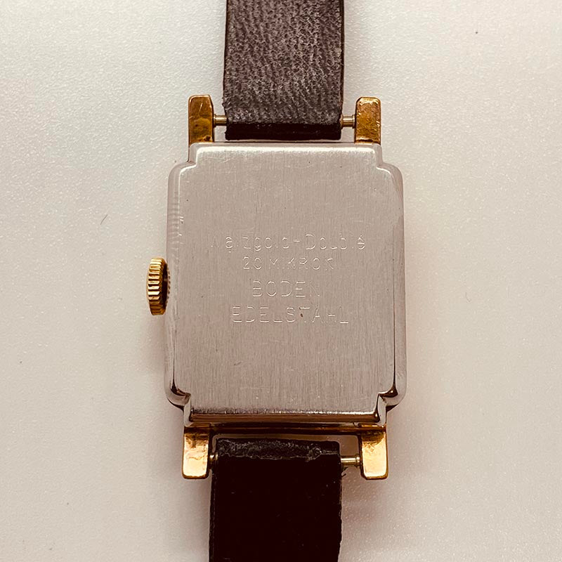 Rectangular 15 Rubis Gold-Plated German Watch for Parts & Repair ...