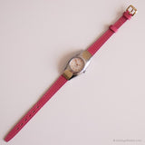 Vintage Edelstahl Timex Uhr für sie | Rosa -Gurt -Armbanduhr
