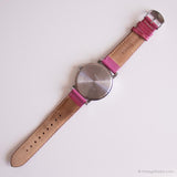 Dial grande vintage Timex Indiglo reloj para ella | Reloj de pulsera de correa rosa