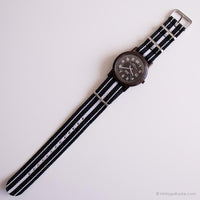 Marrón vintage Timex Expedición reloj | Fecha informal de dial negro reloj