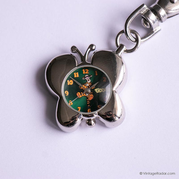 Small Tigger Green Dial Pocket Watch | Vintage Disney Memorabilia
