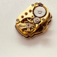 Cadran para noir plaqué or des années 50 montre pour les pièces et la réparation - ne fonctionne pas