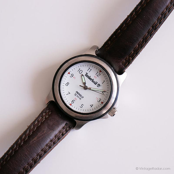 Vintage Timberland Watch Round Dial Silver-tone Wristwatch