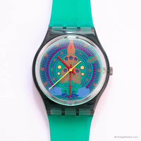 1992 Swatch GM111 Sari reloj | Antiguo Swatch Relojes de pulsera