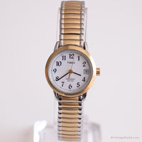 Vintage zweifarbig Timex Datum Uhr | Frauen Armband Armbanduhr