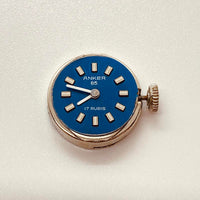 Blue Dial Anker 85 17 Rubis Watch for Parts & Repair - NOT WORKING