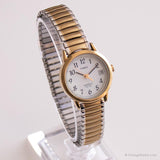 Acier inoxydable vintage Timex montre Pour elle | Cadran blanc rond montre