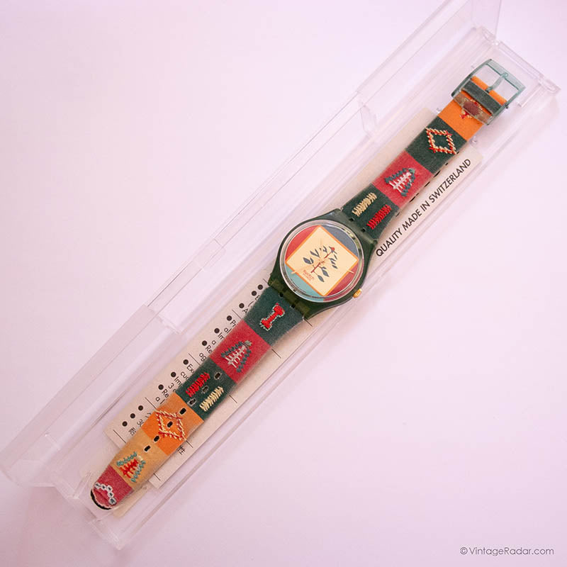 時計 Vintage Swatch Watch PANCHO early GM122 1994 Swatch PONCHO GM122 Watch | 90s Collectible Swatch Gent