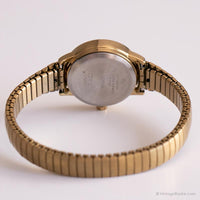 Vintage elegante Timex Indiglo reloj | Brazalete de oro reloj para ella