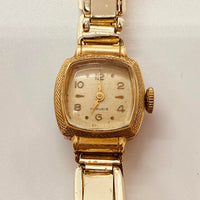 Small Art Deco Gold-Tone Mechanical Watch for Parts & Repair - NOT WORKING