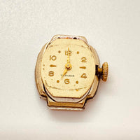 Kleine Art-Deco-Gold-Ton-Mechanik Uhr Für Teile & Reparaturen - nicht funktionieren