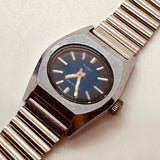 Cadran bleu Timex Modèle de Grande-Bretagne montre pour les pièces et la réparation - ne fonctionne pas
