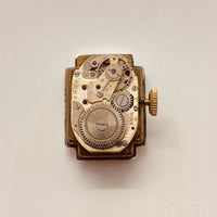 1950 Art Deco Rowa 15 Rubis Gold-Plated reloj Para piezas y reparación, no funciona